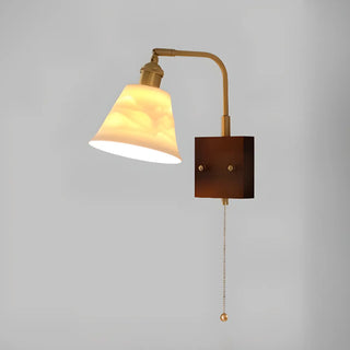 Rustic Clear Cylinder Shade Walnut Metal Wall Sconce Zawala Image - 16