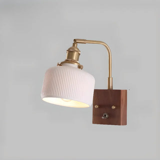 Rustic Clear Cylinder Shade Walnut Metal Wall Sconce Zawala Image - 19