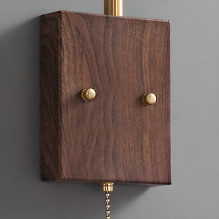 Rustic Clear Cylinder Shade Walnut Metal Wall Sconce Zawala Image - 24