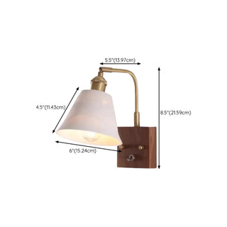 Rustic Clear Cylinder Shade Walnut Metal Wall Sconce Zawala Image - 27