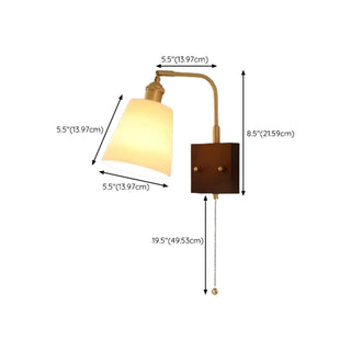 Rustic Clear Cylinder Shade Walnut Metal Wall Sconce Zawala Image - 30