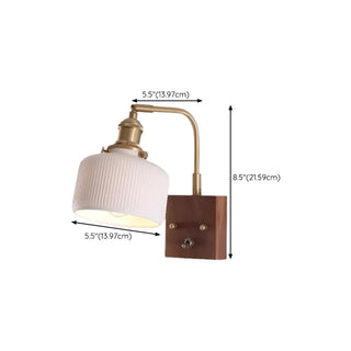 Rustic Clear Cylinder Shade Walnut Metal Wall Sconce Zawala Image - 33