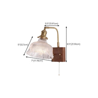 Rustic Clear Cylinder Shade Walnut Metal Wall Sconce Zawala Image - 36