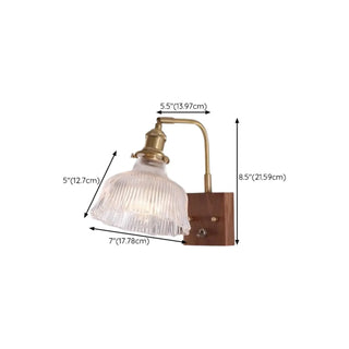 Rustic Clear Cylinder Shade Walnut Metal Wall Sconce Zawala Image - 37