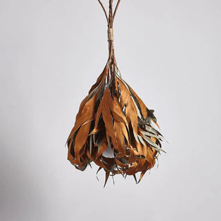 ZOWALA - Rustic Leaf Wood Brown Dining Room Pendant Light Image - 7