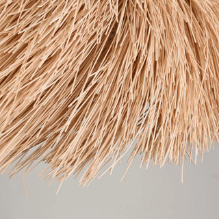 ZOWALA - Rustic Natural Straw Rattan Woven Dome Pendant Light Image - 7