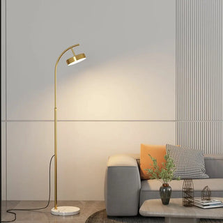Minimalist Arced Metal LED Floor Lamp Adjustable Height Zawala Image - 5