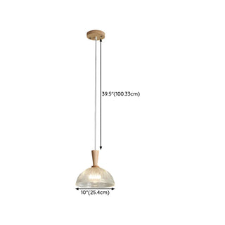 ZOWALA - Scandinavian White Frosted Glass Bell Bedroom Pendant Light #size