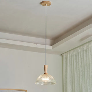 ZOWALA - Scandinavian White Frosted Glass Bell Bedroom Pendant Light Image - 7