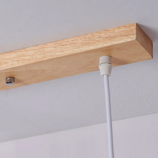 ZOWALA - Scandinavian Disc Wood Dining Room 3-Light Pendant Light Image - 11