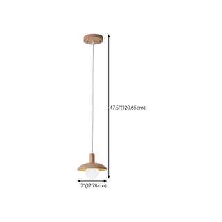 ZOWALA - Scandinavian Disc Wood Dining Room 3-Light Pendant Light #size