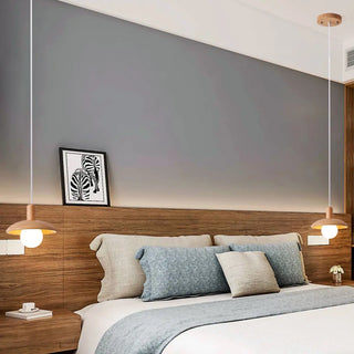 ZOWALA - Scandinavian Disc Wood Dining Room 3-Light Pendant Light Image - 4