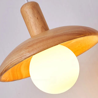 ZOWALA - Scandinavian Disc Wood Dining Room 3-Light Pendant Light Image - 9