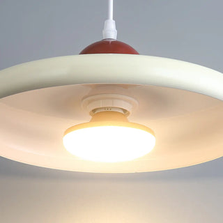 ZOWALA - Scandinavian Round Iron Dining Room Red Pendant Light Image - 20