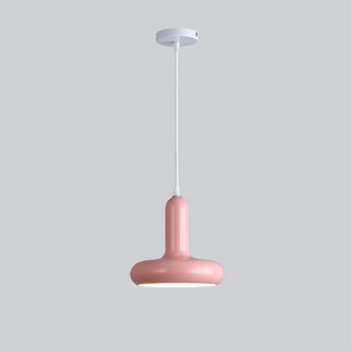 ZOWALA - Scandinavian Round Iron Dining Room Red Pendant Light Image - 21