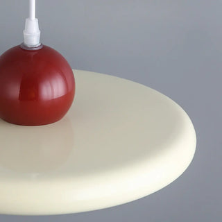 ZOWALA - Scandinavian Round Iron Dining Room Red Pendant Light Image - 22