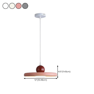 ZOWALA - Scandinavian Round Iron Dining Room Red Pendant Light #size