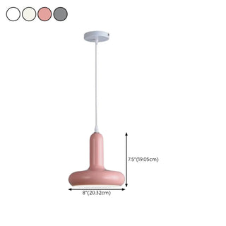 ZOWALA - Scandinavian Round Iron Dining Room Red Pendant Light Image - 27