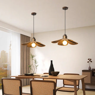 Scandinavian Modern Flower-Shaped Fabric Pendant Light Zawala Image - 1
