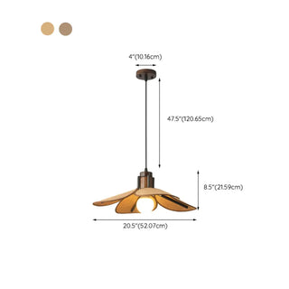 Scandinavian Modern Flower-Shaped Fabric Pendant Light Zawala #size