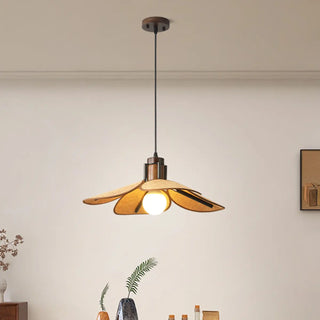 Scandinavian Modern Flower-Shaped Fabric Pendant Light Zawala Image - 2
