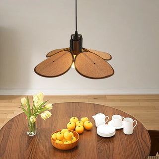 Scandinavian Modern Flower-Shaped Fabric Pendant Light Zawala Image - 5
