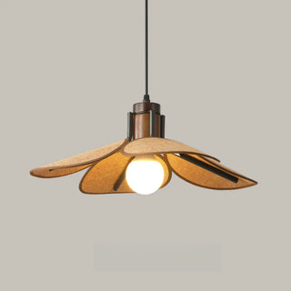 Scandinavian Modern Flower-Shaped Fabric Pendant Light Zawala Image - 6