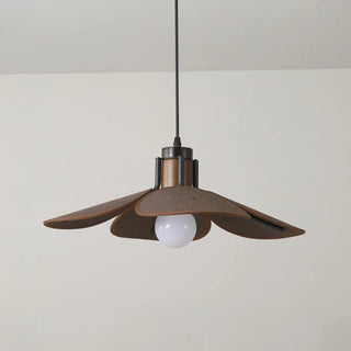 Scandinavian Modern Flower-Shaped Fabric Pendant Light Zawala Image - 8