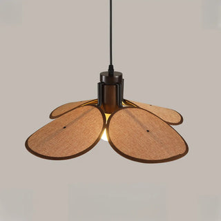 Scandinavian Modern Flower-Shaped Fabric Pendant Light Zawala Image - 9