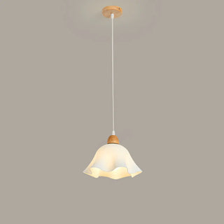 ZOWALA - Scandinavian Flower Wood Dining Room White Pendant Light Image - 14