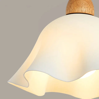 ZOWALA - Scandinavian Flower Wood Dining Room White Pendant Light Image - 16