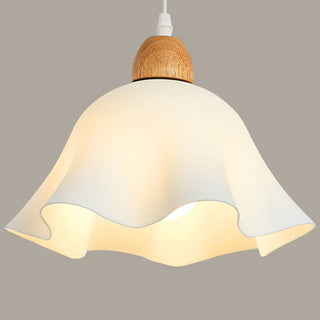 ZOWALA - Scandinavian Flower Wood Dining Room White Pendant Light Image - 17