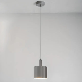 ZOWALA - Scandinavian Cylinder Iron Bedroom White Pendant Light Image - 11