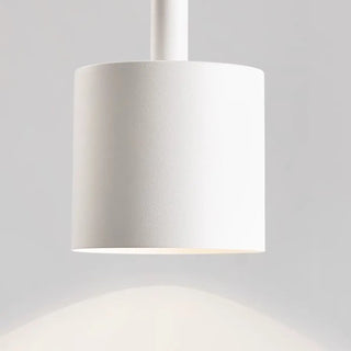 ZOWALA - Scandinavian Cylinder Iron Bedroom White Pendant Light Image - 13