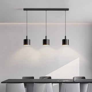 ZOWALA - Scandinavian Cylinder Iron Bedroom White Pendant Light Image - 2