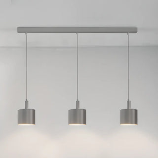 ZOWALA - Scandinavian Cylinder Iron Bedroom White Pendant Light Image - 5