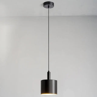 ZOWALA - Scandinavian Cylinder Iron Bedroom White Pendant Light Image - 6