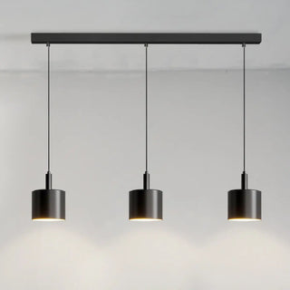 ZOWALA - Scandinavian Cylinder Iron Bedroom White Pendant Light Image - 7