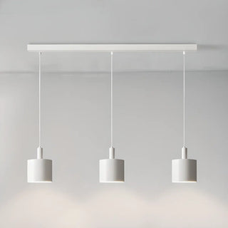ZOWALA - Scandinavian Cylinder Iron Bedroom White Pendant Light Image - 8