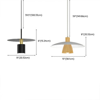 ZOWALA - Scandinavian Cone Iron Bedroom White Pendant Light Image - 16