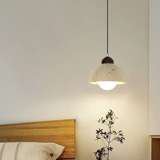 ZOWALA - Scandinavian Cone Iron Bedroom White Pendant Light Image - 2