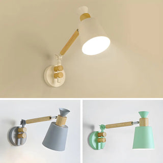 ZOWALA - Scandinavian Swing Arm Iron Reading White Wall Sconce Image - 13