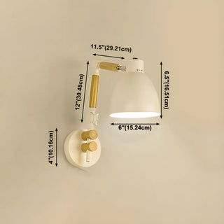 ZOWALA - Scandinavian Swing Arm Iron Reading White Wall Sconce Image - 23