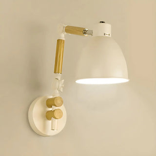 ZOWALA - Scandinavian Swing Arm Iron Reading White Wall Sconce Image - 5