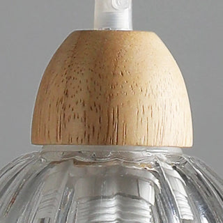ZOWALA - Scandinavian Flower Glass Table Wood Pendant Light Image - 11