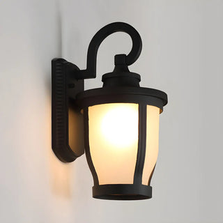 Traditional Scrolled Arm Black Metal External Wall Lamp Zawala Image - 2