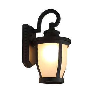 Traditional Scrolled Arm Black Metal External Wall Lamp Zawala Image - 3