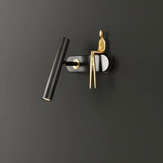 Creative Brass Sculptural Cylinder Reading Wall Lamp Zawala Image - 11