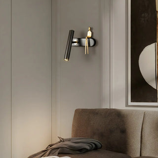 Creative Brass Sculptural Cylinder Reading Wall Lamp Zawala Image - 15