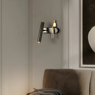 Creative Brass Sculptural Cylinder Reading Wall Lamp Zawala Image - 2